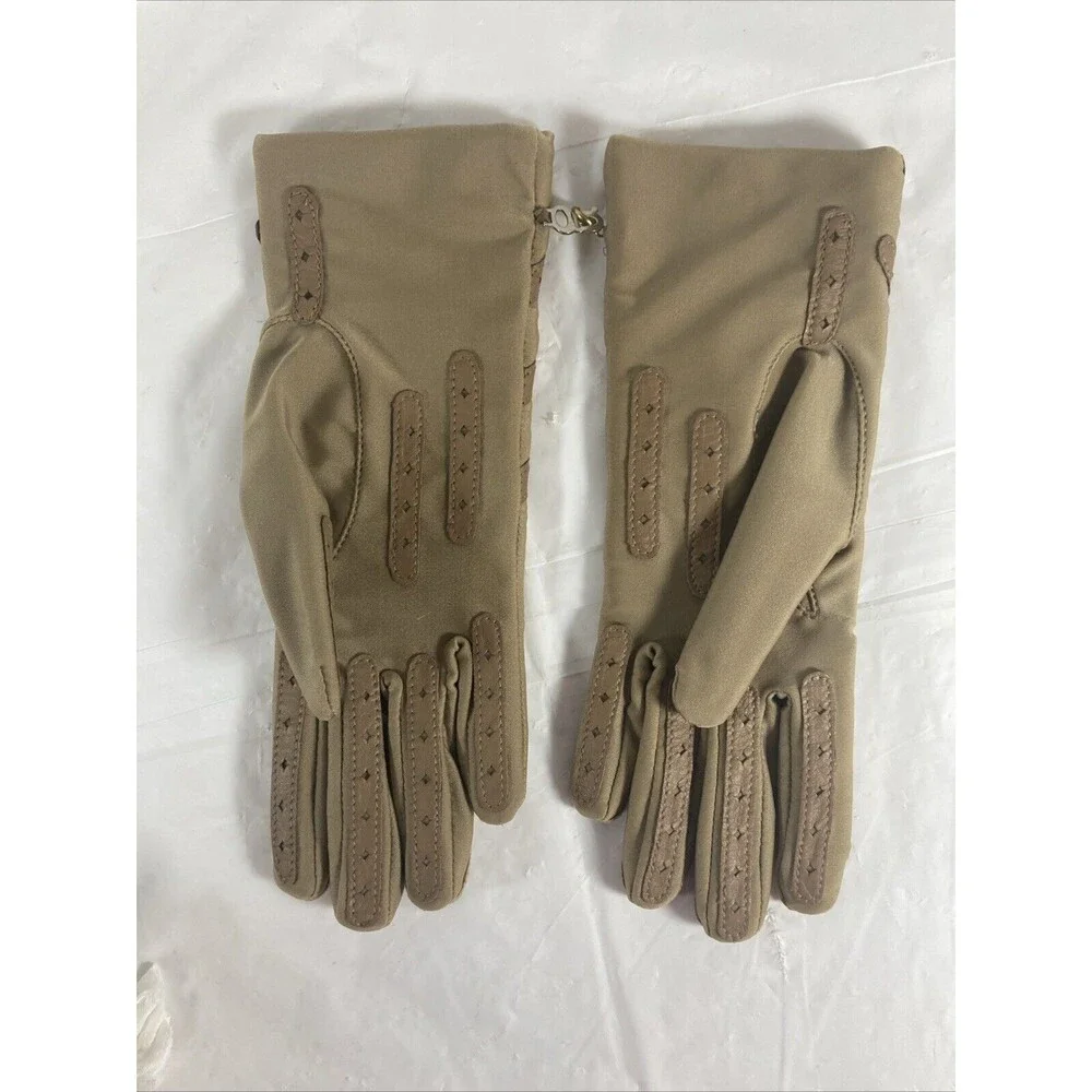 Grandoe Activizer Vtg 1985 Ladies Driving Gloves Camel BROWN One Size Warm Lined